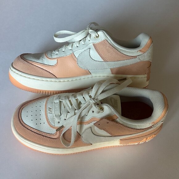 Nike Air Force 1 Low Shadow "Sisterhood" Peach Cashmere W7.5 - Picture 3 of 8